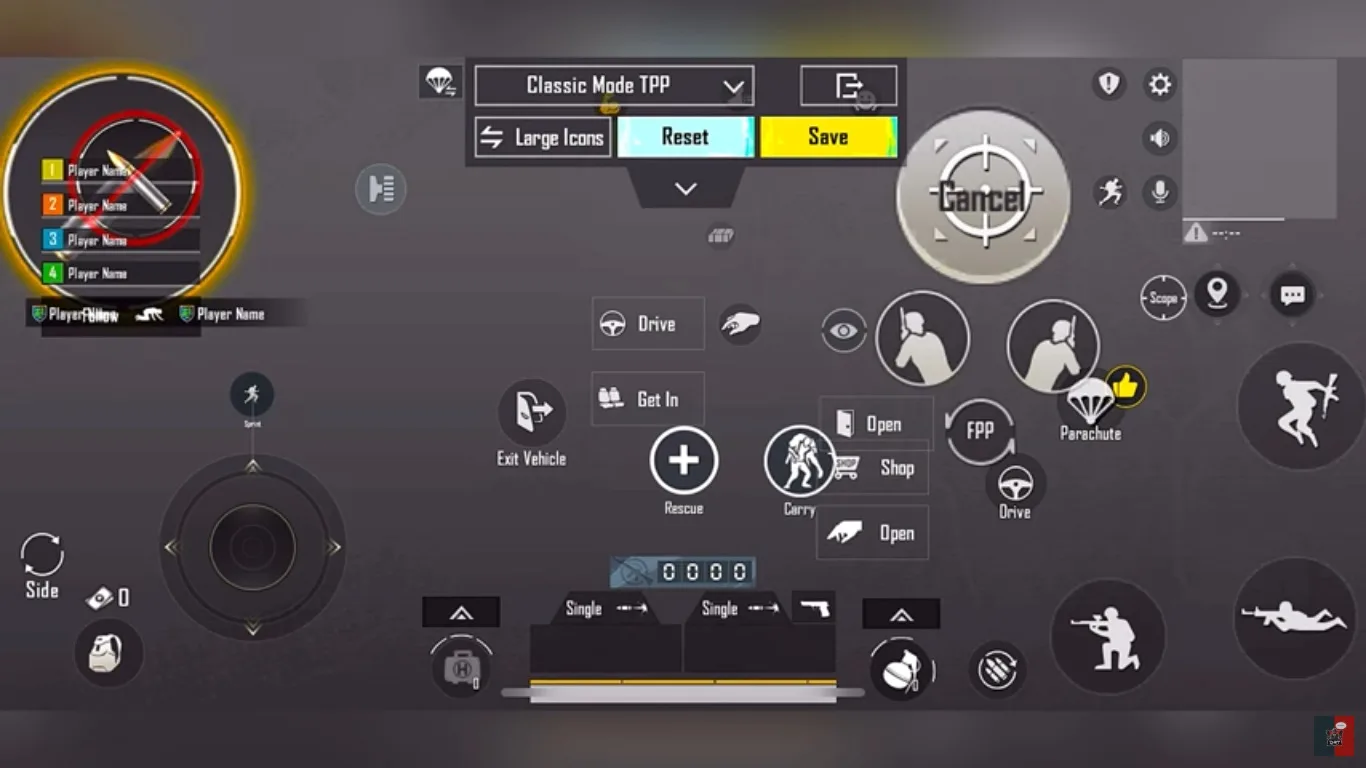 چیدمان چهارانگشتی