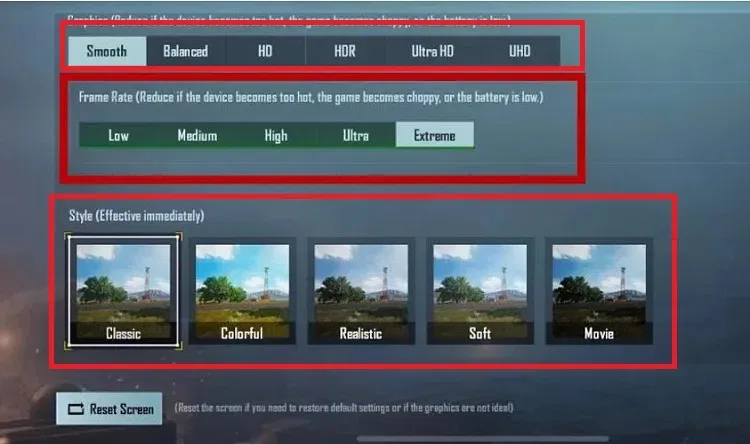 کاهش تنظیمات گرافیکی و فریم‌ریت