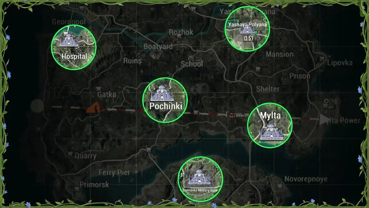 نقشهها در آپدیت جدید پابجی موبایل