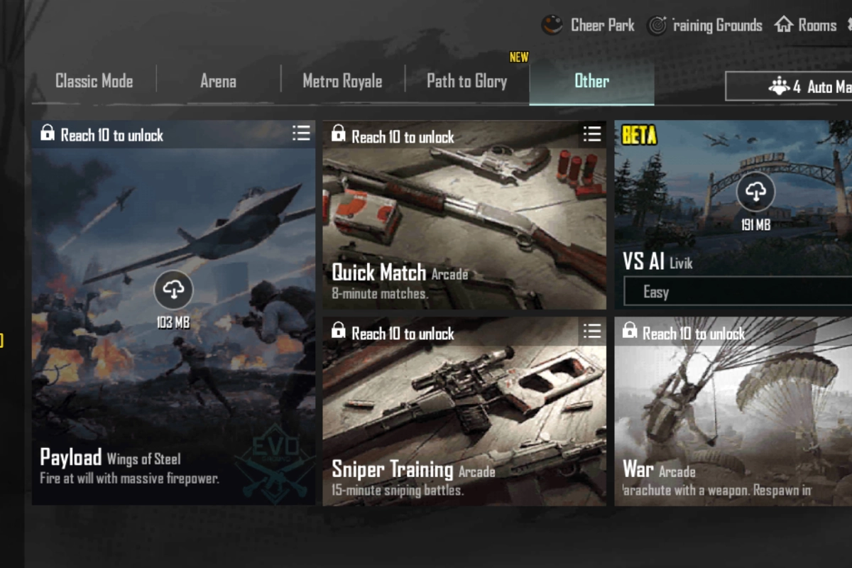 مودهای ویژه و محدود پابجی موبایل