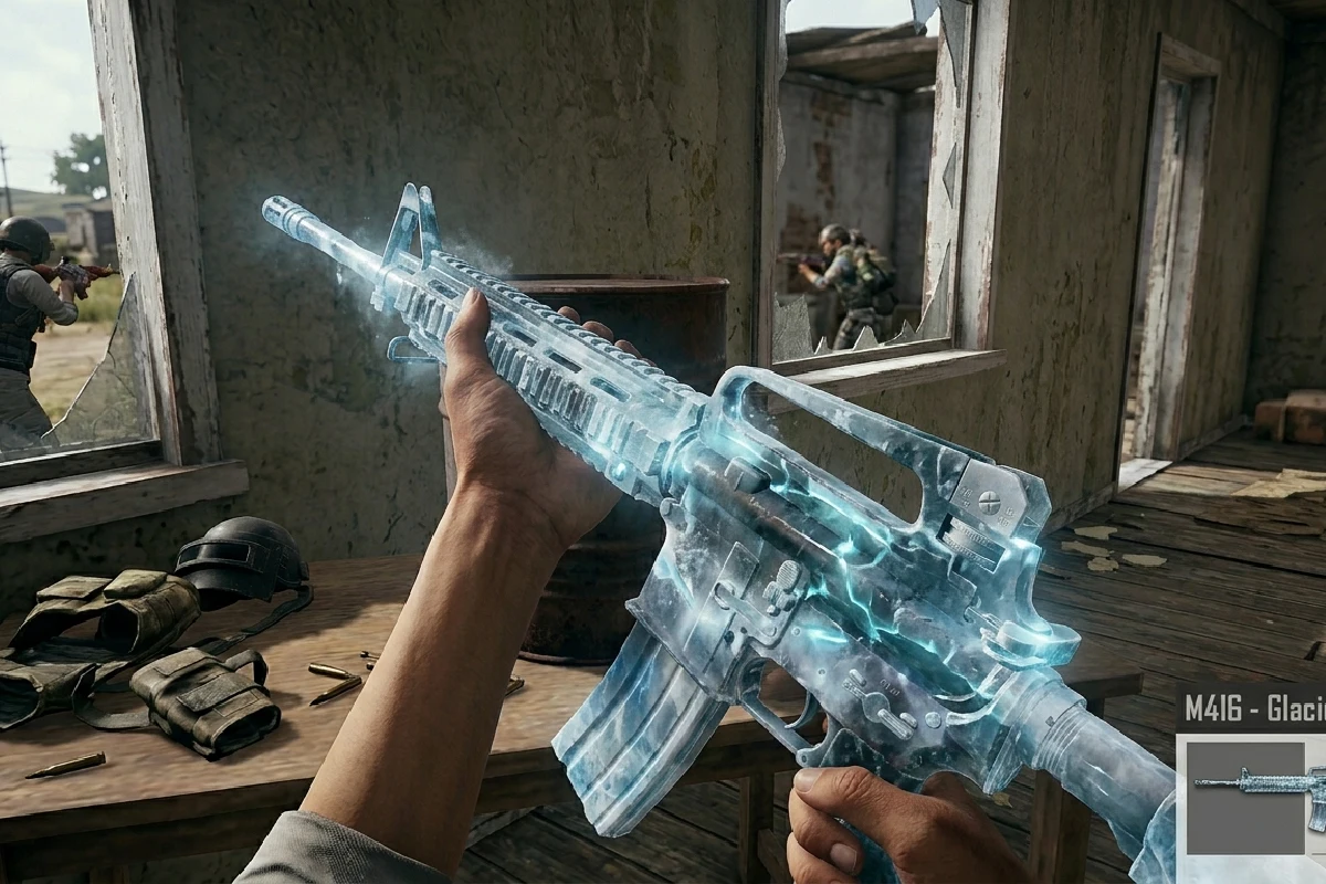 اسکین اسلحه M416 – Glacier