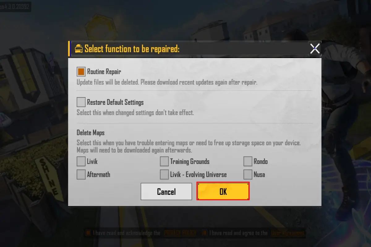 انجام تنظیمات Routine Repair