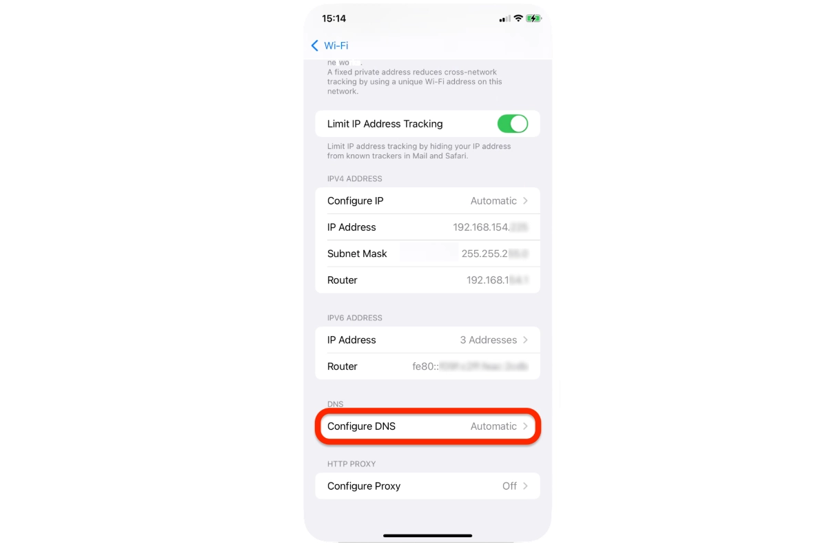 آموزش تنظیم DNS در آیفون