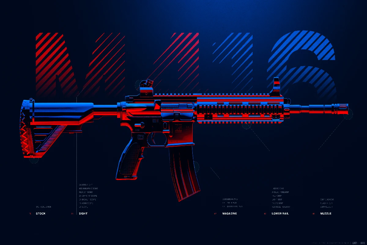 اسلحه M416 پابجی موبایل
